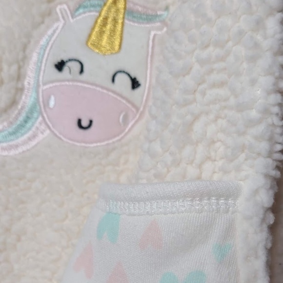 Baby Gear 3-6 Months Baby Girl Footed Unicorn Bear Pajamas - Picture 9 of 9